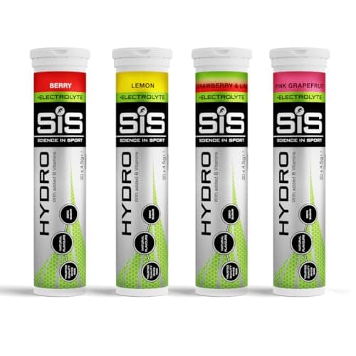 SiS Hydro Electrolyte Tablets - Effervescent Hydration - Virtually Calorie‑Free - Informed‑Sport Certified - Dissolves in 500ml Water - 20 Tabs Per Tube (4 Tubes, Mixed Bundle)
