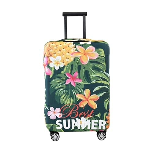 Periea Luggage Covers for Suitcases – Suitcase Cover – Premium Elasticated Material – Small, Medium, Large or Extra Large (Medium, Tropical Summer)