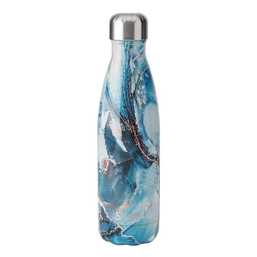 S'well Original Water Bottle, Ocean Marble, 500 ml - Vacuum-Insulated Keeps Drinks Cold and Hot - BPA-Free Stainless Steel Hydration for On the Go