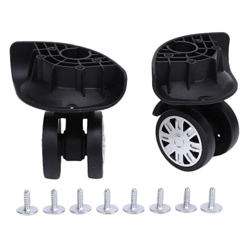 Gucagle 1 Pair Suitcase Wheels Silent and Wear Resisting ABS Universal Replacement Luggage Caster Kit Quiet Rolling Easy Installation for Travel Airport Hotel 2 Pack 8 Screws Included