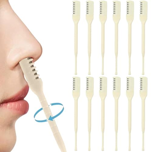 12Pcs Nose Hair Trimmer Set, Double Head Rotary Nose Trimmer