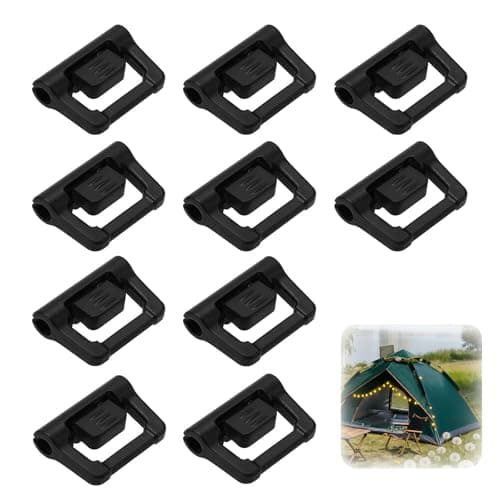 ApexPine 10 Pcs POM Tent‑Pole Hooks Clips for Light‑Weight Camping Hanging