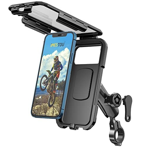 iMESTOU Waterproof Motorcycle Ball Phone Mount for 5.5"-6.8" Phones (L)