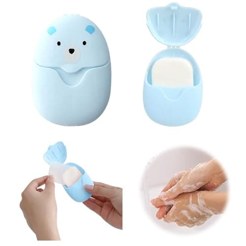 Travel Essentials Soap Sheets, Portable Travel Wash Hand Soap Flakes Cute Box Backpacking Essentials On The Go Camping Accessories Hiking Holiday