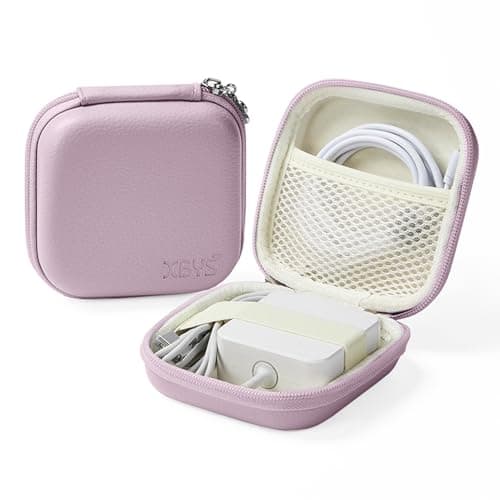 Linpr Portable Charger Case, Tech Electronic Organizer Bag, Purple,M