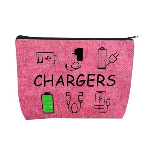 KDRNXVAL Travel Cable Organizer Bag, Electronics Charger Storage Pouch, Portable All-in-One Gadget Organizer for Backpack, for Women and Men, Perfect for Travel Use (Pink)