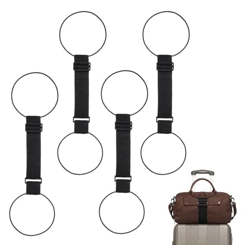 4 Pcs Adjustable Travel Luggage Straps for Suitcases