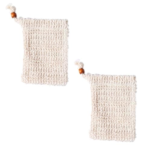 2 Pcs Sisal Soap Bag,Natural Exfoliating soap Bag for Shower