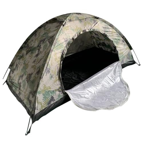 Joygoodta 1 Person Camping Tent, Waterproof Windproof Backpacking Tent with Mesh Vent for Hiking, Beach & Travel, 200x100 cm