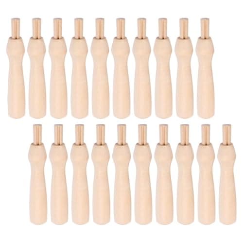 20pcs Wooden Needle Felting Holder with Replaceable Handle