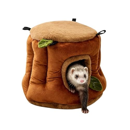 Hamster House: Thickened Padded Heat Retention, Flannel Hideaway 25x20x20cm, Windproof Structure Small Pet Tent Cabin with Case for