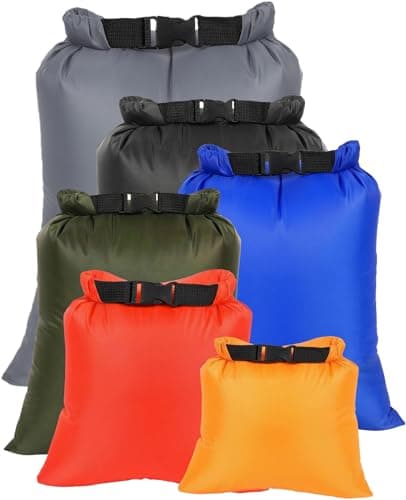 Ucolofun Dry Bags Waterproof Set, 6-Pack Ultralight Waterproof Bags Small Stuff Sack Water Proof Bag Dry Sacks, Outdoor Dry Bag Keep Gear Dry for Backpacking Hiking Boating Camping Travel