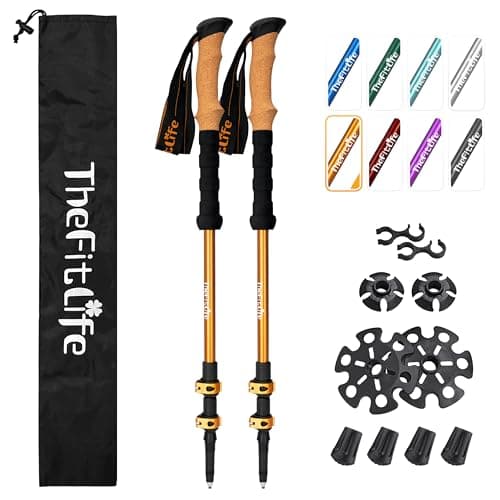 TheFitLife Durable 7075 Aluminum Trekking Poles, Walking Sticks For Hiking