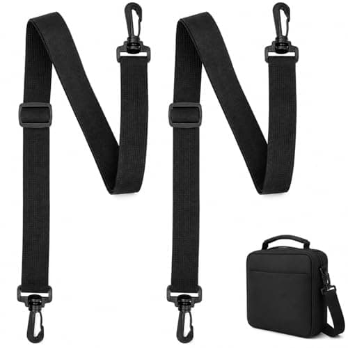 Solvind 2Pcs Adjustable Crossbody Shoulder Bag Straps, 90cm x 25mm Black Replacement Bag Belts with Quick Release Buckles, Universal DIY Accessories for Handbag Duffel Laptop Briefcase