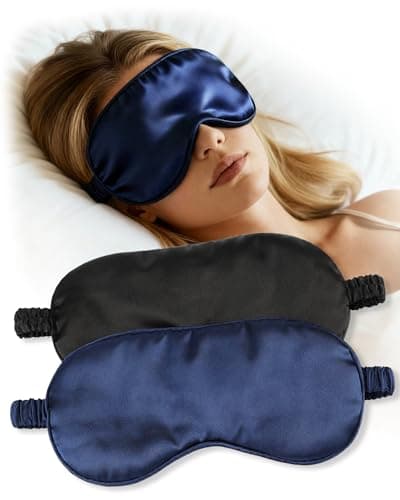 lulir Sleep Mask 2 Pack, Silk Eye Mask for Sleeping,Travel & Sleep