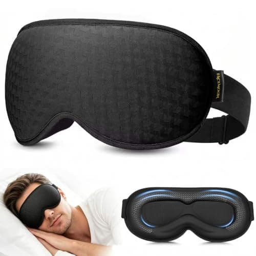 FACEMOON Blackout Eye Mask for Sleeping, Weighted Sleep Mask for Travel