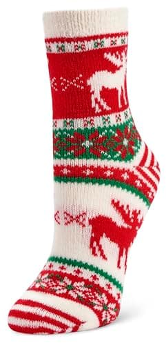 YakTrax Cabin Socks, Aloe-Infused Double-Layer Cosy Socks with Plush Lining