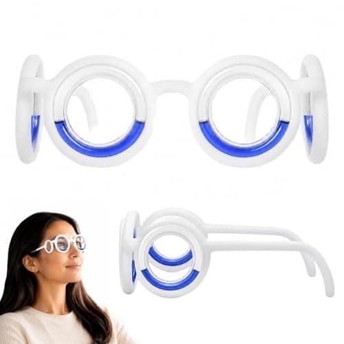Tinminx Portable Motion Sickness Glasses Foldable Blue for Travel Use