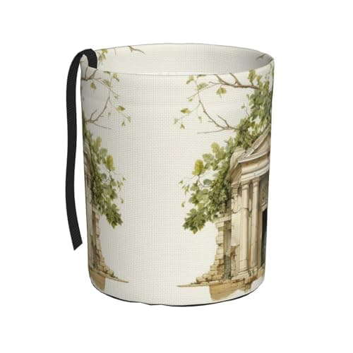 MDATT Antique Building With Roman Olive Branch And Greek Car Trash Can Leak-Proof Organizer For Long Road Trips And Family Vacations