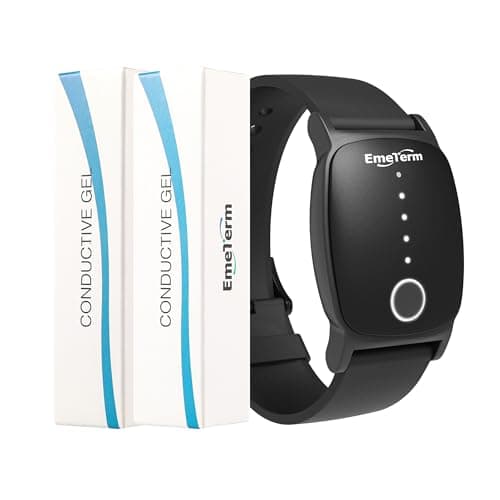 EmeTerm Explore Anti-Nausea Wristband IP67 Waterproof Morning Motion Travel Sickness Vomit Relief Rechargeable Classic Strap Design Drug Free Without Side Effects - Extra 2pack Conductive Gel