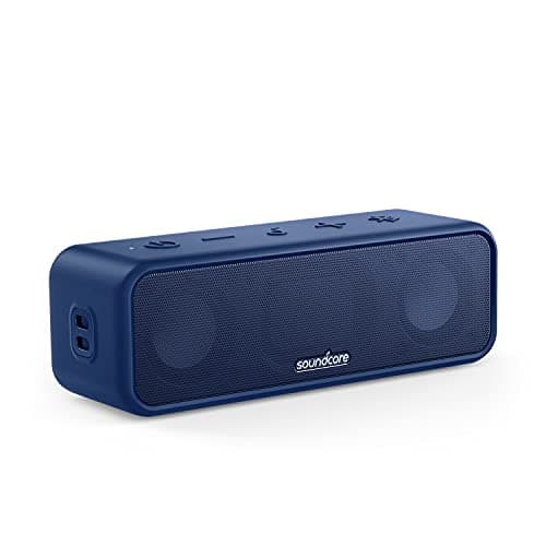 soundcore 3 by Anker, Bluetooth Speaker with Stereo Sound, Pure Titanium Diaphragm Drivers, PartyCast Technology, BassUp, 24H Playtime, IPX7 Waterproof, App, Custom EQ, Home, Outdoor, Beach