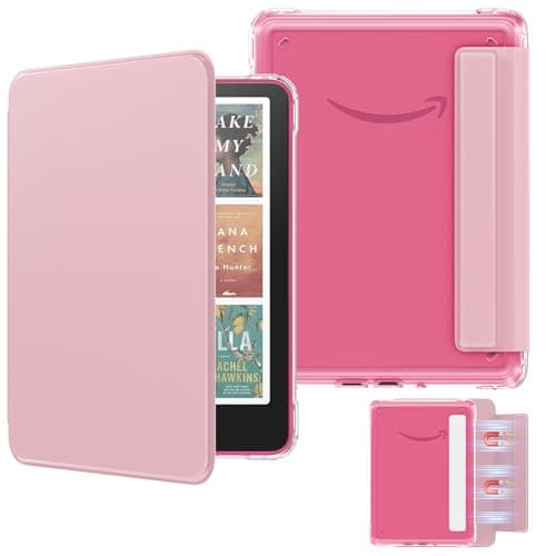 MoKo Magnetic Case for 7" Kindle Paperwhite 12th Gen& Colorsoft, Pink