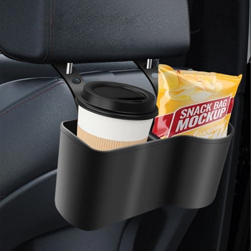 2 in 1 Car Seat Back Organizer,Adjustable Cup Rack Car Drink Holders