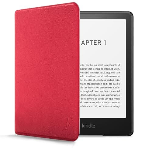 Forefront Cases Case for Amazon Kindle Paperwhite (16 GB) 7" & Paperwhite Signature Edition (32 GB) & Kindle Colorsoft (2024 Models) - Red - Slim, Light & Protective Smart Auto Sleep-Wake Cover