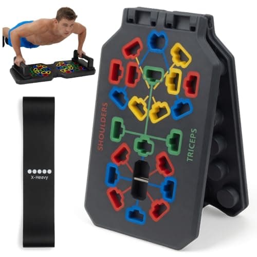 Beast Mode Gear Push Up Board 24 in 1, Resistance Band, Foldable, Home Gym