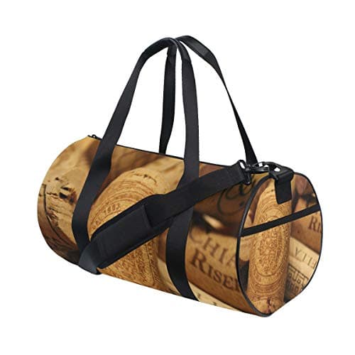 MONTOJ Cork of Wine Duffel Bag Large Gym Duffle Bag