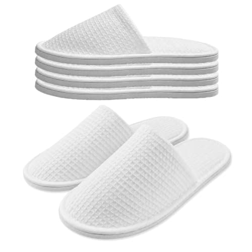 Esoes 2 Pairs of Hotel Slippers, Disposable Spa Slippers for Men Women