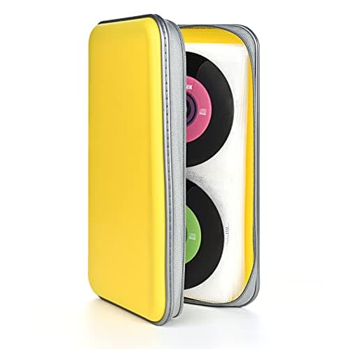 DVSICK DVD Case, 96 Capacity CD Case Hard Plastic, for Car, Home & Travel
