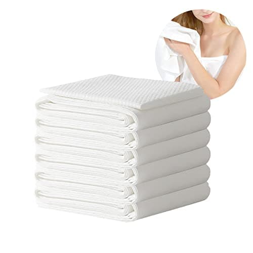 Peachicha Disposable Bath Towels Body Towel,Big Towels for Travel,Hotel, Trip, Camping, Soft Towel Set Inch 6 Pack