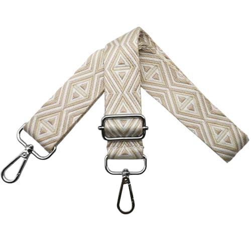 Shoulder Strap for Bags Adjustable Handbags Straps Replacement Wide 3.8 cm with Silver Buckle Bag Straps for Women Crossbody Handbags Accessory, Beige, M5