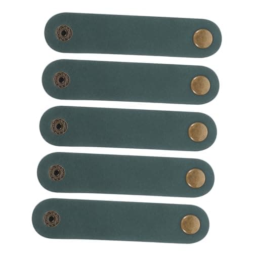 BESPORTBLE 5Pcs Leather Cord Organizer Wraps for Charging Cords Flexible Faux Leather Cable Management Straps for Earphones USB Cables and Chargers for Travel Office Home and School