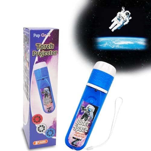 Pup Go Outer Space Torch and Projector for Kids Ages 3+, 3 Discs 24 Images,
