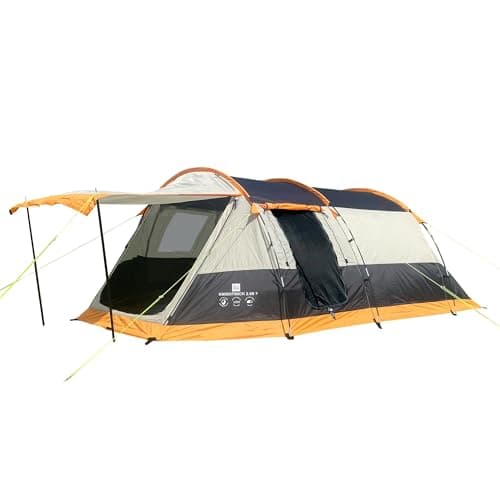 OLPRO Knightwick 3.0 3-Person Camping Tent – Waterproof 5000 mm Tunnel Tent with Sewn-In Groundsheet & Porch Storage – Lightweight Festival & Weekend Camping Dome Tent