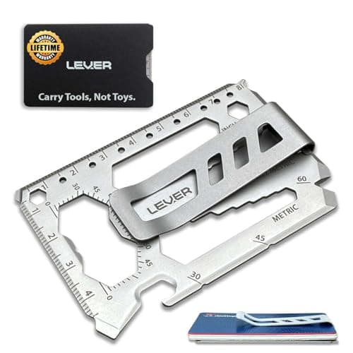 Lever Gear Toolcard Pro Money Clip Multitool - 40-in-1 Credit Card Tool