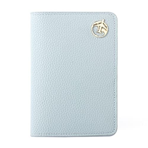 Lychii Leather Passport Wallet for Women and Men, PU Travel Protector Wallet Pouch Protective Case for Passport, Boarding Pass and ID Card