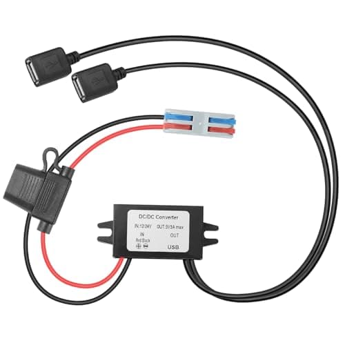 MZHOU 8V-32V Buck to 5V 3A 15W max Dual USB A Voltage Converter, DC 12V/24V to USB A Female Buck Module Power Transformers