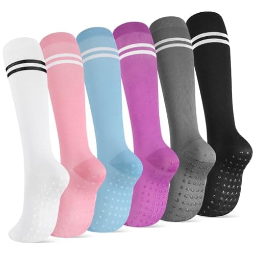Zuimei 6Pcs Unisex Compression Socks Promoting Blood Circulation Suitable for Sports Flying Pregnant Women Nurses Travel, L