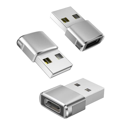 USB C to USB Adaptor, USB to USB C Adapter 3Pack Charger Cable Converter