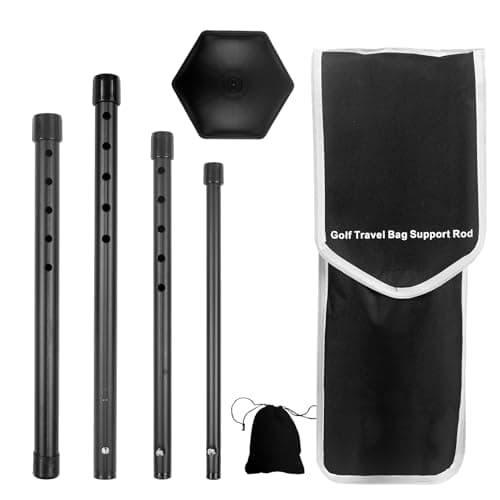 MaxEarn Golf Travel Bag Support Rod, 20-25 Inch 5 Positions, 4 Section Adjustable Aluminum Alloy Telescoping, Anti-Impact Golf Support System, Portable Golf Club Stiff Arm Protector Accessories