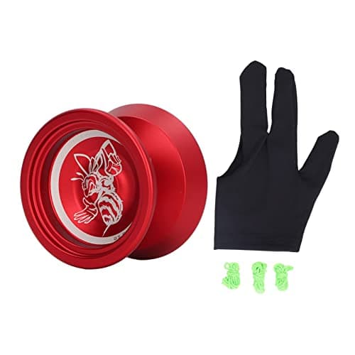 Unresponsive Yoyo Professional Aluminum Alloy Fashionable Exquisite Yoyo Toy with 3 Strings for Children for Travel Game Birthday Gift