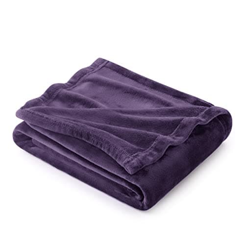 Bedsure Fleece Throw Blanket for Bed - Flannel Fleece, Purple, 150x200 cm