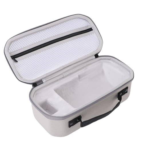 YWBL-WH Portable Carry Box, Protective Velvet Interior, Projector Hard Travel Box with Classical Zip, Very Portable and Lightweight, Set of Projector Hard Carry Bag