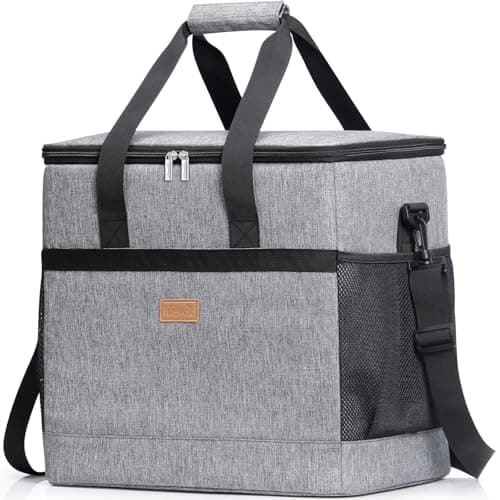 Lifewit Cooler Bag 60 Cans Collapsible and Insulated Large Lunch Bag Leakproof Soft Cooler Portable for Camping/BBQ/Family Outdoor Activities, Grey