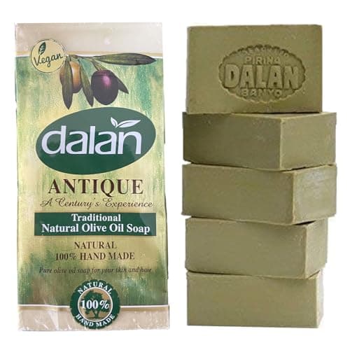 5 x 180g Bar Natural 100% Pure Olive Oil Soap Dalan Turkish Bath Handmade Turkey