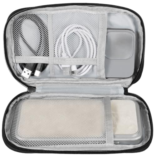 Anihet Electronics Accessories Organiser, Waterproof Travel Cable Bag Portable Essentials Organizer for Charging Cable, Flash Drive, Power Bank, USB(Black)