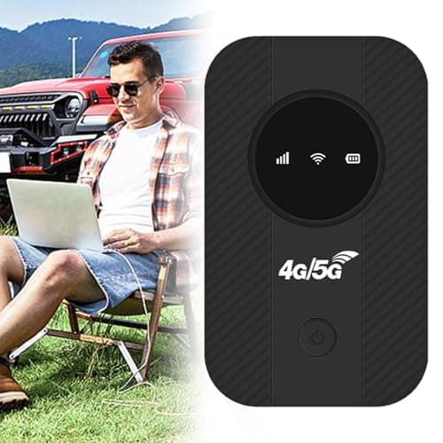 Portable Wifi Router for Travel - Pocket Router,Unlimited Satellite Internet, 5G Wi-Fi pocket Router,Power on and Use,High-Speed 5G Connectivity, Dual-Band Wi-Fi, Wireless Seamless Streaming (BK)